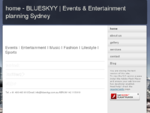 home - BLUESKYY | Events Entertainment planning Sydney