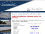 Exclusive Roofing - Quotes for Colorbond and Zincalume Reroofing Roof Restorations - Roof Repairs -
