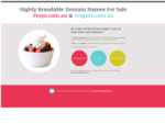 Froyo. com. au - Frozen Yogurt Domain Names For Sale