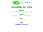 Vindra Green Electrical | Green Energy Electrical Components and Parts Supplier Distributor Adelaid