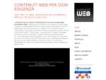 Testi e contenuti per siti web - Testi e contenuti per siti web