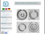 Aço Forma - anéis em Inox com material duro, pino espiral, anel trava , anel elastico
