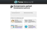 Domainname parked | Datorer och service i Katrineholm - Forss Webservice AB