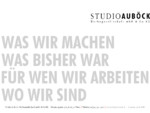 Studio Auböck WerbegesmbH. | Grafik Design, Bildbearbeitung, Reinzeichnung, Digitalproofs