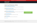 Audio Visual Productions | Audio Visual Production Sound Equipment Hire