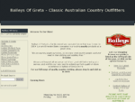 Baileys Of Greta | Home | Classic Australian Country Clothing Outfitters Retailers | Buy Online