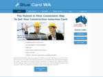 Blue Card WA Online | Blue Card Western australia | WA Construction Induction Card Only $67 - Fast
