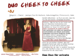Sängerin + Pianist = Cheek to cheek: Hintergrundmusik im Duo für Hochzeit, Geburtstagsfest und Gala