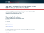 Solco Power Water - Wholesale distribution business of Solco Ltd. Australian Distributor of Lo