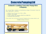 Concrete Pumping Ltd. Ireland's Leading Mobile Pump Hire Company