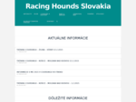 RACING HOUNDS SLOVAKIA - Úvodná stránka