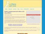 Critters Pet Care - Pet Sitters and Dog Walkers in WA