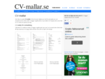 CV-mallar i Word-format för gratis nerladdning - CV-mallar. se