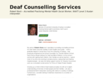 Deaf Counselling Services | Robert Nock 8211; Accredited Practising Mental Health Social Worker, N
