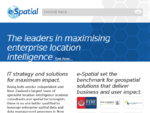 The leaders in maximising enterprise location intelligence | e-Spatial