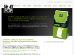 EZIPOP cardboard brochure holders; green, sustainable, recyclable, flat pack, ship flat, pop up