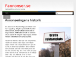 Annonseringens historik | Fannonser. se