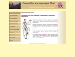 Formation massage thaï et massages thaï et chinois à Paris