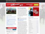Horse Racing Sydney | Horse Racing Calendar, Betting Fields & Odds