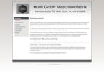 Huvit GmbH | Maschinenrevisionen, Rundschleifen Zürich, Werkzeugmaschinen Revision, Prototypenba