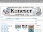 Sklep Filatelistyczno-Numizmatyczny KONESER, filatelistyka, znaczki pocztowe, monety, katalogi,