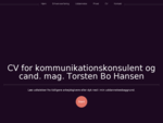 CV for kommunikationskonsulent og cand. mag. Torsten Bo Hansen