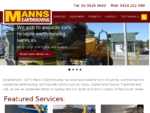 MANN'S Earthmoving - Sydney residential, commercial and industrial earthworks and development.