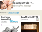 Massage - Thaimassage, Helkroppsmassage, fotmassage, kiropraktor, Hitta massage snabbt - ...