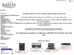 Matrix Pro Audio, Velkommen til vår nettbutikk