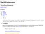 Web Development by Matt Stevenson