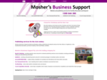 Mosher's Business Support - secretarial services, publishing, web design and printing in the Blue
