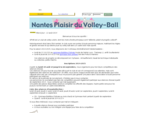Nantes Plaisir du Volley Ball - LE SITE OFFICIEL