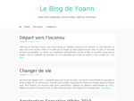 Le Blog de Yoann | Learn from yesterday, live for today, hope for tomorrow