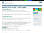 Qualifications Recognition - Homepage