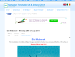 Ramadan Timetable 2015 UK and Ireland - The Official Site