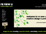 Graphic design website design gt; Re new u  renewudesign. co. uk - home