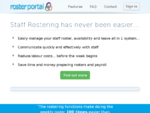 Roster Portal | Online Staff Rostering Software - Create Work Schedules