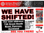 Serious Shooters The Best Gun Shop. 555 Great South Road, Penrose, Auckland. Phone (09) 579-3006