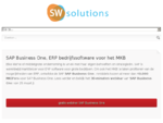 ERP software voor MKB, SAP BusinessOne én geïntegreerde branche add-onsSW Solutions | ERP Software
