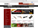 Pistolet wiatrówka i pistolet hukowy oraz inne rodzaje broni w sklepie z militariami