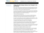 Web Design Firm - Changing Trends in Website Design