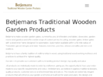 Betjemans Traditional Wooden Garden Products