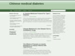 Chinese medical diabetes  The Treatment of Diabetes with Chinese Medicine