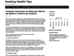 Seeking Health Tips - Exercise Directory